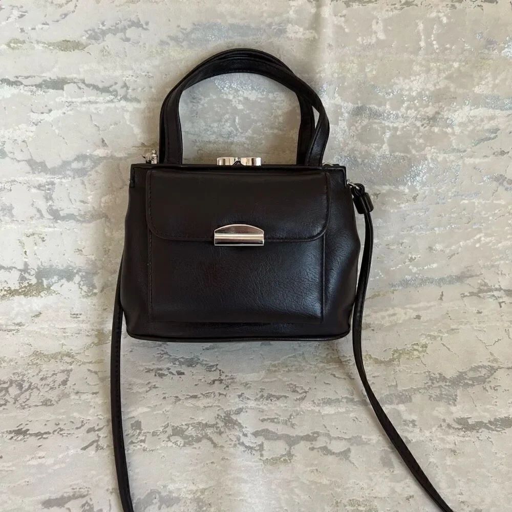 Y2K Chocolate brown Vinyl Mini Micro Bag